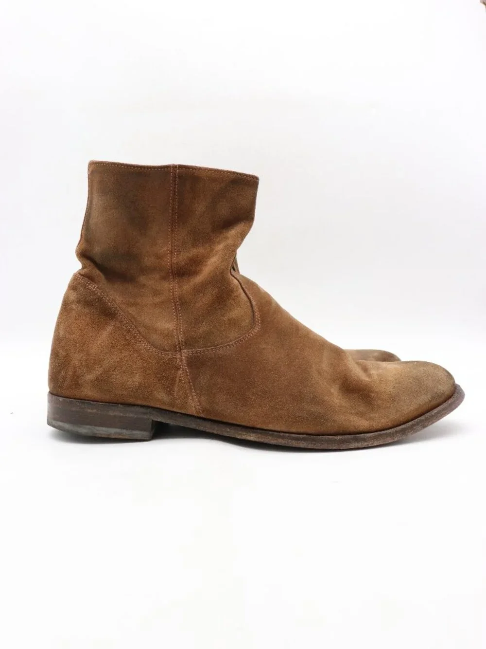 To Boot New York  Men's Size 11.5 Brown Suede Chelsea Ankle Boots Side Zip Shoes